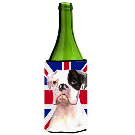 Boxer Cooper With English Union Jack British Flag Wine bottle sleeve Hugger - 24 oz.