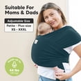 thumbnail image 4 of Portabebés envolvente KeaBabies D-Lite ajustable verde pavo real, 4 of 9