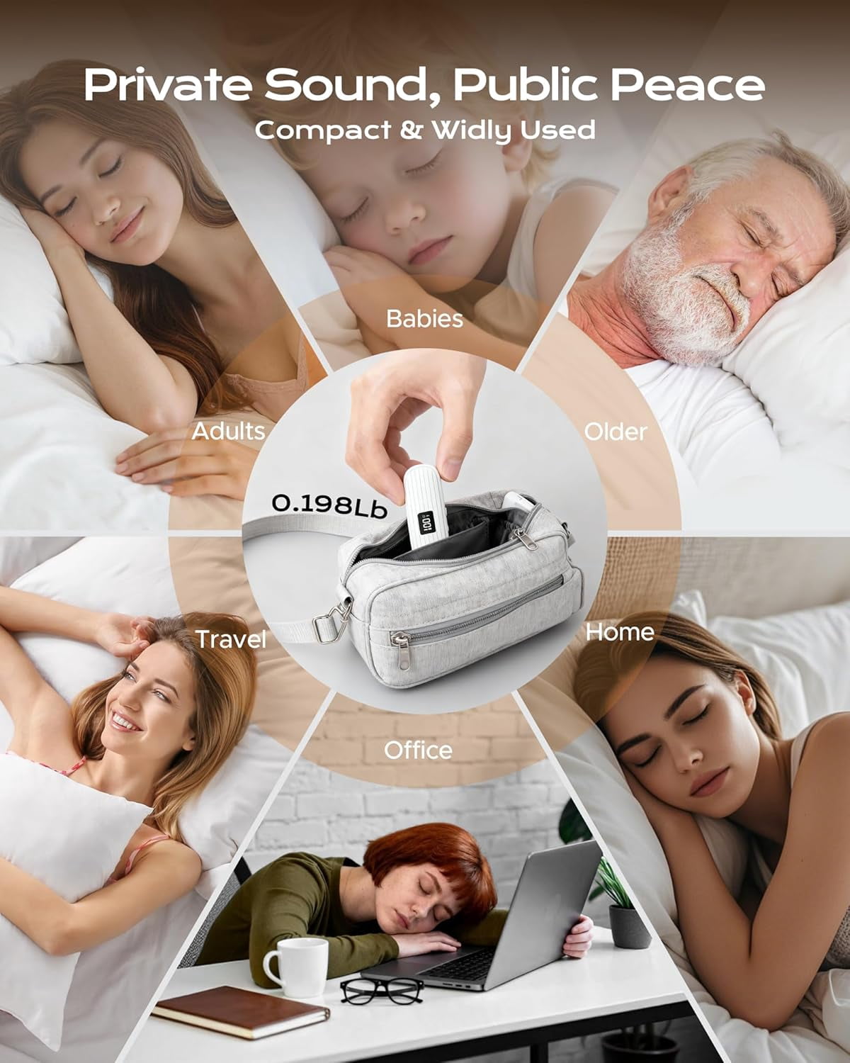 Pillow Speaker, Under Pillow Sleep Speaker, Bone Conduction Wireless Bluetooth 5.3 Mini Pillow Speaker with LED Display,TF Card,Auto-Off, Private Design for Side & Light Sleepers Bedside Listening