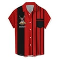 thumbnail image 1 of Camisas de Lino para Hombres, Manga Corta Camisa de Boliche Vintage con Cuello Cubano, Botón de Verano de Playa Casual, 1 of 1