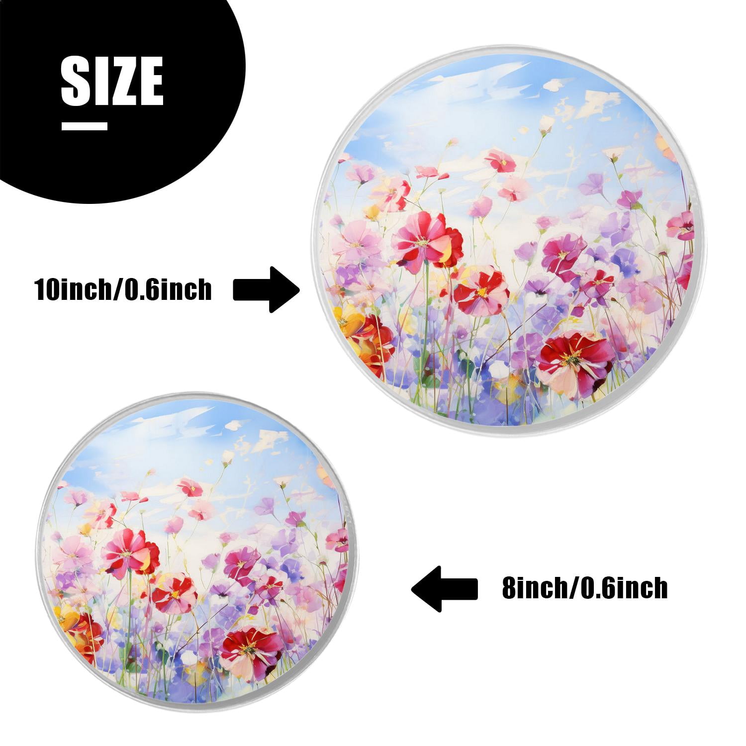 Decorative Stove Burner Covers 4 Pcs Decorative Electric Stove Burner Covers 8Inch And 10Inch ,Floral Pink Flowers illustration