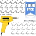 thumbnail image 1 of 1000 piezas de grapas de onda para reparación de soldadores de plástico para kit de herramientas de soldadura, 1 of 4