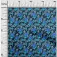 thumbnail image 2 of oneOone Georgette Viscose Blue Fabric Tropical Leaf Craft Projects Decor Fabric Printed By The Yard 42 Inch Wide, 2 of 5