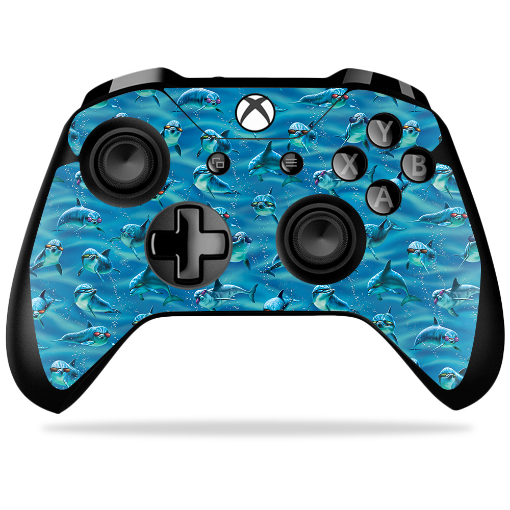 Skin Decal Wrap for Microsoft Xbox One X Controller Dolphin Gang