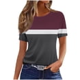 thumbnail image 2 of JTZGDY Womens Tops Loose Fit Casual Short Sleeve Round Neck Boho Floral Printed T-Shirts Trendy Oversized Basic Tunic Blouse, 2 of 6