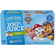Capri Sun Apple 100% Juice Drink, 10 Count (Pack of 1) (Package May vary)