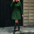 thumbnail image 5 of Dasayo Trench Women Coat Peacoat Green Dressy Collared Business Casual Coats Jacket Women XL, 5 of 9