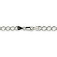 thumbnail image 3 of White Sterling Silver necklace Curb chain 16 in 5.75 mm, 3 of 5
