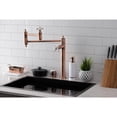 thumbnail image 2 of Kingston Brass KS370PXAC Restoration Deck Mount Pot Filler Faucet, Antique Copper, 2 of 8