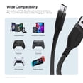 thumbnail image 5 of Powertek Ultra 6ft USB-A to USB-C Cable, Black, Braided Silicone, Ultra-Smooth Data Transfers, Durable Tangle-Resistant Charging Cable, 5 of 6