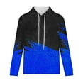 thumbnail image 6 of ZCFZJW 3D Color Block Pattern Graphic Hoodie Tops for Men Casual Fall Long Sleeve Drawstring Hooded Pullover Sweatshirts Trendy Cotton Outwear Coat with Pocket Blue L, 6 of 6