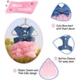 thumbnail image 3 of Dress Pet Puppy Bowknot Princess Skirt, Spring Summer Denim Dog Vest Shirts Sundress, Sweet Wedding Party Dresses Pet Clothes Apparel for Small Dogs and Cats - Medium, 3 of 5