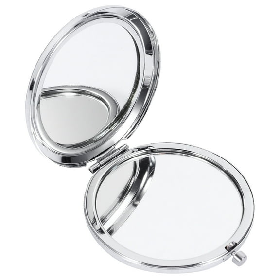 1pc Girls Compact Mirror Round Makeup Mirror Travel Folding Mini Pocket Mirror