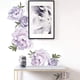 thumbnail image 4 of Pegatinas de pared de flores de peonía, pegatinas de pared florales de flores, delicados carteles de pared de flores moradas, papel de pelar y pegar, decoración de habitación extraíble compatible con Afortunado Sencillez, 4 of 5