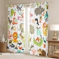 thumbnail image 2 of Homewish Zoo Animal Curtains Pack of 2 (42x84 Each),Cute Lions Elephant Curtains Blackout,Colorful 26 Letters Bedroom Curtains For Girsl Boys,Super Cozy Room Decor, 2 of 6