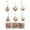 504_Green, variant on Farmhouse Wreath Christmas Tree 3D Hollow Out Pendant Christmas Colorful Wooden Round Six Piece Set Of Hanging Ornaments,Green Household Pendant