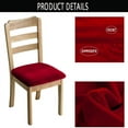thumbnail image 3 of Shukii Velvet Dining Chair Covers Set of 4 Stretch Dining Table Chair Covers Chair Cushion Covers For Dining Room,Wine Red, 3 of 5