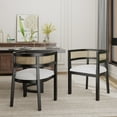 thumbnail image 1 of DINING CHAIR Set of 2,Beige-Black, 1 of 11