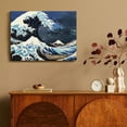 thumbnail image 4 of Chilfamy Wave Sky Boat Canvas Wall Decor for Bedroom Kitchen Fashion Pictures - Ready to Hang Room Home Art Decor 16x12in, 4 of 6