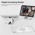 thumbnail image 5 of Multi-Angle Magnetic Stand Clear Back Cover for iPad Air 11" M2/M3/M4 & Air 4/5 10.9", Slim Tablet Case with Apple Pencil Slot Auto Sleep Wake, Gray, 5 of 16