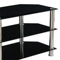 thumbnail image 7 of Pemberly Row Contemporary Glass TV Stand for TVs up to 40" in Black/Chrome, 7 of 7