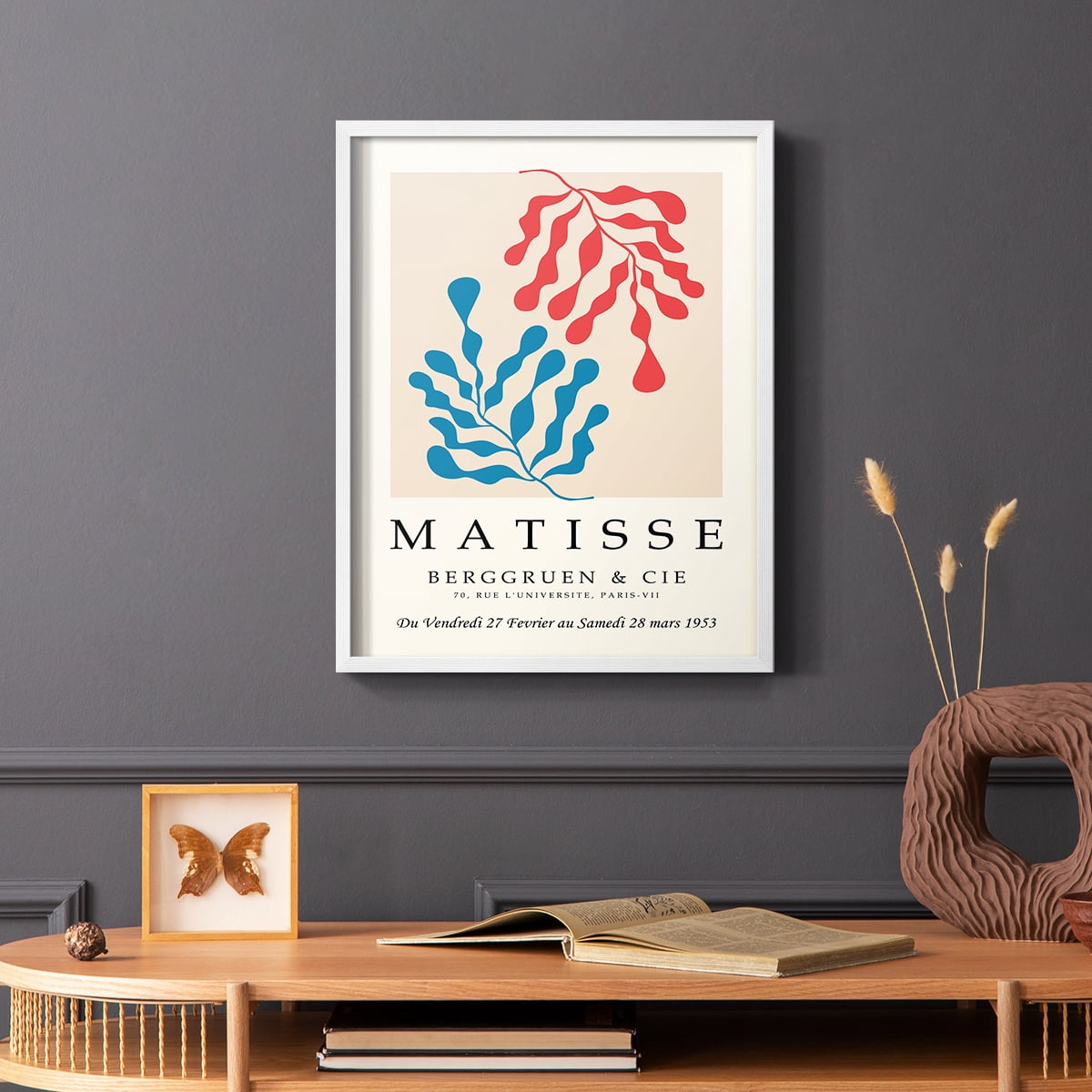 Matisse CCCXXVI in White Solid Wood 16 x 20 Framed Print