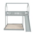 thumbnail image 6 of Harper & Bright Designs Twin Over Full House Bunk Bed with Slide and Ladder Floor Bedframe for Bedroom, Gray, 6 of 11