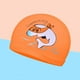 thumbnail image 4 of 2 juegos de gorros de natación para niños gorros de natación de poliéster elástico para niños y niñas de 1 a 8 años rosa amarillo, 4 of 5