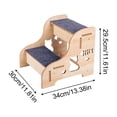 thumbnail image 2 of Wooden Pet Stairs for Small Dogs and Cats Non-Slip Carpet Steps for Sofa and High Bed Climbing Ladder for Senior Pets Mobility Support, 2 of 6