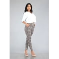 thumbnail image 3 of High Waist Sculpting Treggings With Front Pockets - Khaki, White, Black Plaid, 3 of 9