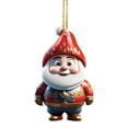 thumbnail image 5 of Dserfhy Christmas Ornament Cartoon Snowman Santa Claus Pendant 2D Acrylic Xmas Tree Hanging Ornament for Tree Home Car Decor, 5 of 8