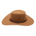 thumbnail image 3 of yunLCZ Cowboy Hat Cowboy Hat,Cowgirl Hat,Western Cowboy Hats for Women/Mens/Straw Wide with Shapeable Brim Cowboy Hat for Womens polyester Gold One Size, 3 of 5