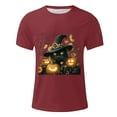 thumbnail image 4 of Handshe Men's Halloween Graphic Short Sleeve Round Neck T-Shirt - Comfortable T-Shirt, 4 of 5