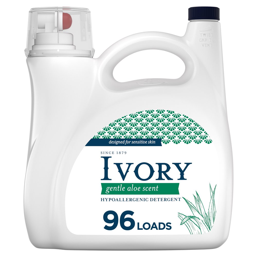 Ivory Gentle Aloe, 96 Loads Liquid Laundry Detergent, 138 fl oz