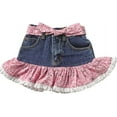 thumbnail image 4 of Sagefinds Fashionable Girl 2 Piece Denim Skirt and Tee Sets for Stylish Outfit Pink - Size 6 Us, 4 of 5