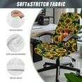 thumbnail image 5 of SCRAWLGOD Seat Covers for Office Chairs Breathable Easy to Install Desk Chair Seat Protector Stain Resistant Comfortable High Back Chair Slipcover, Highland Cattle Sunflowers Yellow Black, L, 5 of 7