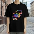 thumbnail image 3 of Color Your Path, Rainbow Skateboard Print 1, Vintage T Shirt, Cotton T-Shirt for Men, 23611306,XL, 3 of 8