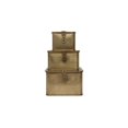 thumbnail image 1 of Square Decorative Metal Boxes with Gold Finish (Set of 3 Sizes), 1 of 4