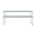 thumbnail image 2 of AmGood Stainless Steel Double Deck Overshelf – 14 in. x 72 in. – Heavy Duty, NSF Certified, Commercial-Grade, Adjustable Tiered Shelf for Kitchen Prep Tables and Workbenches, 2 of 8