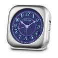 thumbnail image 2 of Bulova Clocks B1871 Silent Knight Non Ticking Movement Alarm Clock, Silver Tone, 2 of 4