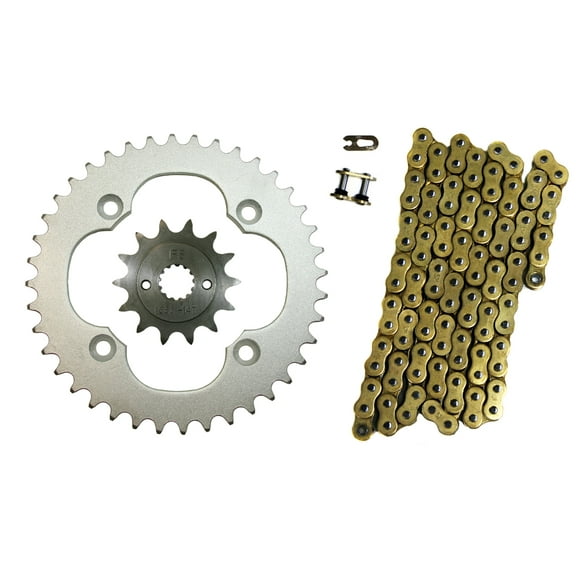 Gold 520x96 Drive Chain & 14/40 Sprockets 2009-2014 for Suzuki Quadsport LT-Z400
