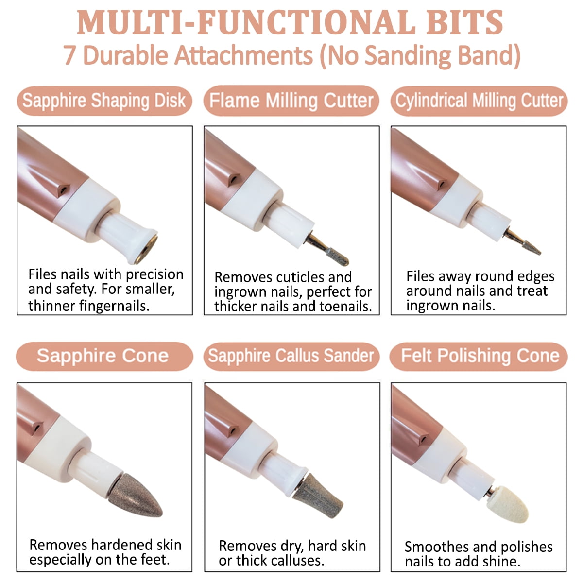 Care me Powerful Corded Electric Nail Drill Set File, Buff, Shape, Polish Nails, Remove Cuticles & Calluses - Professional Manicure & Pedicure Kit for Nail Care