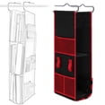 thumbnail image 6 of Hanging Locker Organizer Adjustable Convenient Storage Closet Organizer Lightweight Shelves Storage Bag for School Office, 6 of 8