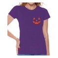 thumbnail image 1 of Awkward Styles Halloween Jack O'Lantern Pumpkin Shirt for Women Pumpkin Face T-Shirt Silly Halloween Tee for Women Cute and Easy Halloween Costume Shirt for Ladies, 1 of 4