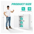 thumbnail image 3 of Small Metal Cabinet with Shelves,36 inch Garage Storage Cabinet with Lock,White Metal Storage Cabinets with Locking Doors,Lockable Office File Cabinets for Home,Office,Shop,Garage, 3 of 6