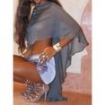 thumbnail image 6 of Womens Sheer Poncho Shrug Bolero, Lightweight Summer Shrug Pullover Sweater Crochet Summer Tops See Through Mesh Spring Sweaters Beach Cover Ups, 6 of 7