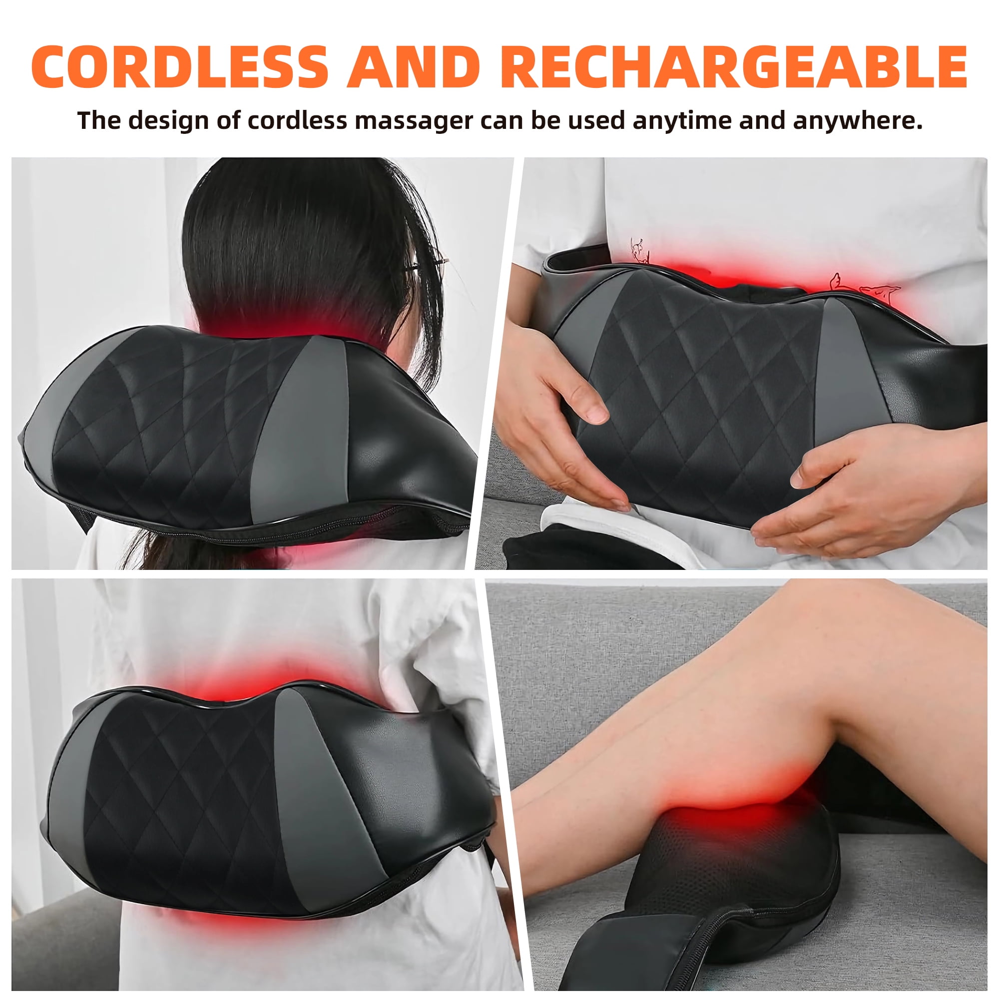 Ikristin Neck and Shoulder Massager with Heat, Shiatsu Shoulder Massager for Full Body, Deep Tissue 3D Kneading Massage Pillow for Shoulder, Back, Body Muscle Pain Relief, Gifts for Women Men