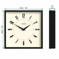 thumbnail image 4 of Reloj de pared JONES CLOCKS® Retro cuadrado 25 cm negro, 4 of 8