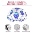 thumbnail image 3 of KLL Winter Snowflake Skiing Skull Pattern Shower Cap & Bath Cap for Women,Reversible Oversized Waterproof Shower Caps for all Hair Lengths,Elastic Reusable Bathing Hair Cap, 3 of 6