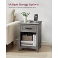 thumbnail image 3 of Rustic Farmhouse Nightstand with Charging Station - Versatile Storage Solution for Bedroom and Living Room, 3 of 7